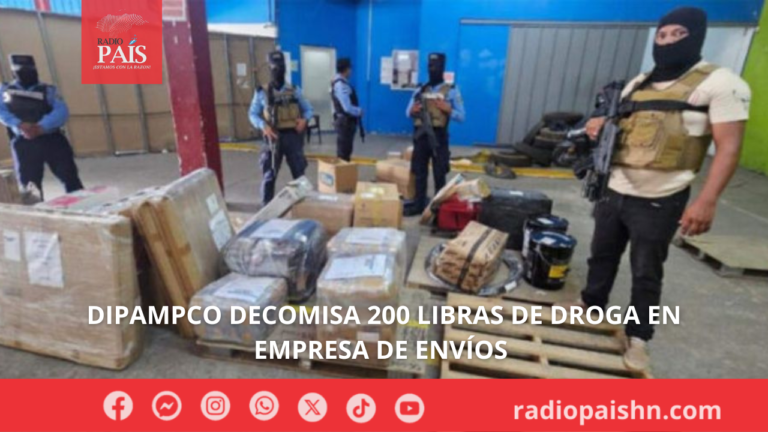 DIPAMPCO decomisa 200 libras de droga en empresa de envíos