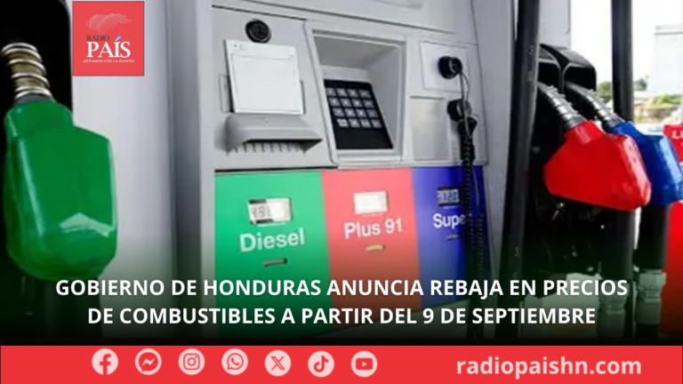 Gobierno anuncia rebaja en precios de combustibles a partir del 9 de septiembre