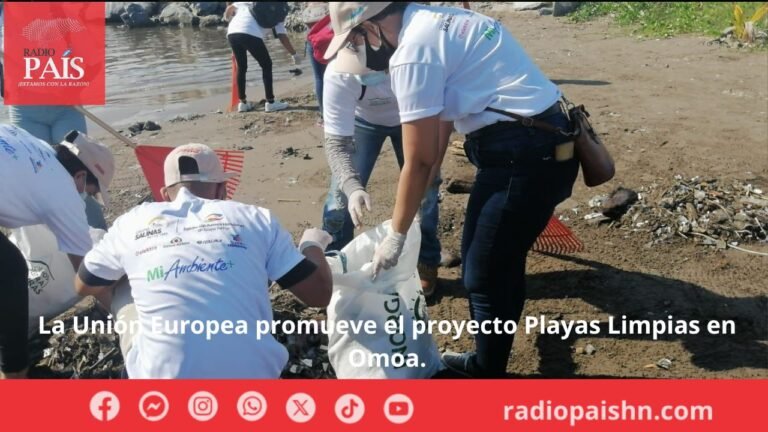 La Unión Europea promueve el proyecto Playas Limpias en Omoa.