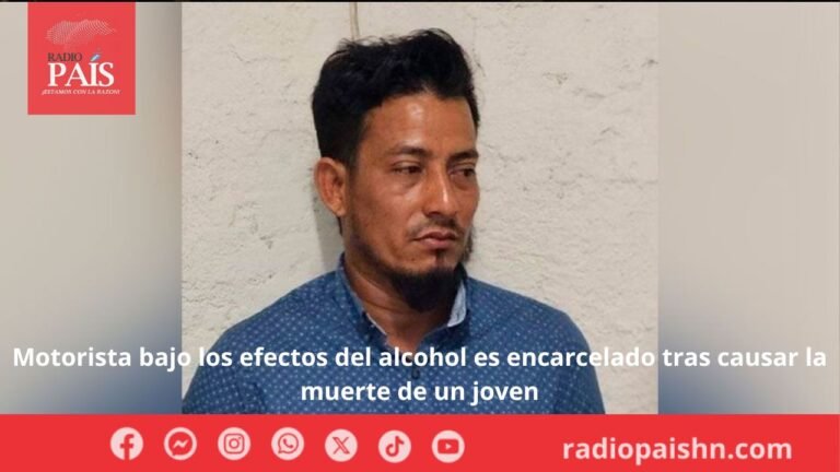 Motorista bajo los efectos del alcohol es encarcelado tras causar la muerte de un joven.