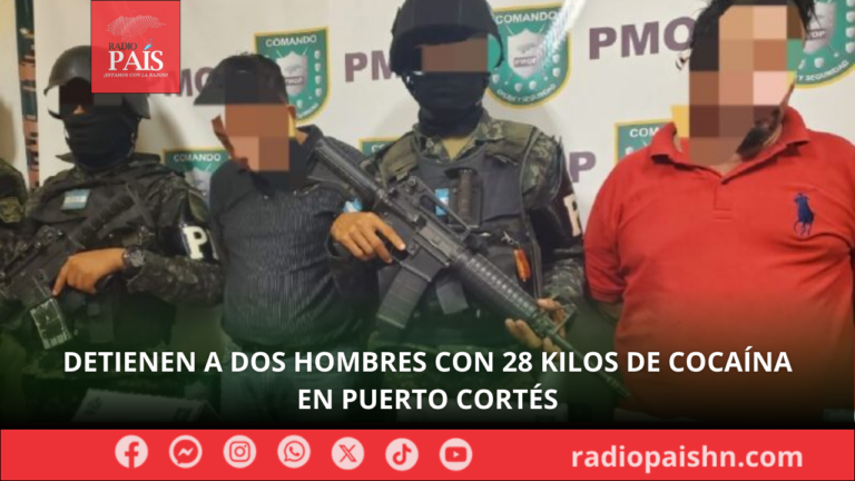 Detienen a dos hombres con 28 Kilos de cocaína en Puerto Cortés