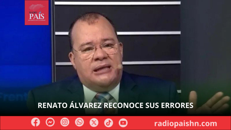 Renato Álvarez reconoce sus errores